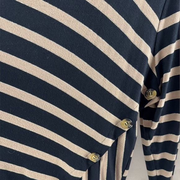 Soft Surroundings Knit Tunic Top Long Slv Black Tan Gold Metallic Thread Size 2x - Picture 4 of 12